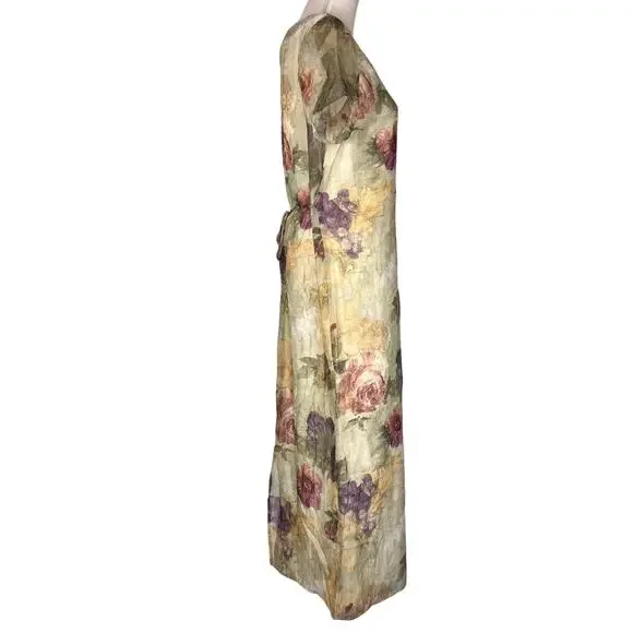Stephanie Andrews Vintage Floral Maxi Dress Fairycore Cottagecore Size 12 - Picture 4 of 12
